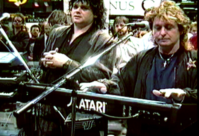 Jimmy Hotz and Jon Anderson of Yes in Hotz Box Band at NAMM
